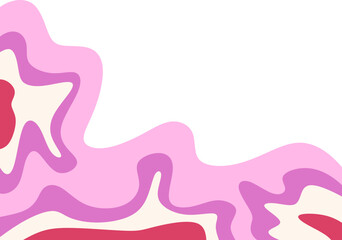 Abstract Colorful Liquid Corner Border