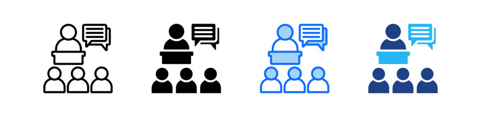 Representation Icon Set Multiple Style Collection