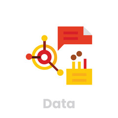 Obraz premium Data analysis and factory production isolated on white background concept of data science, industry, and technology for business and innovation