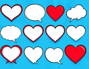 Comic heart speech bubbles (1)