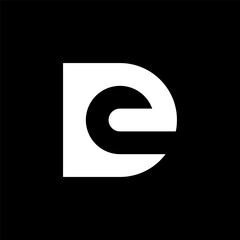 Letter DE or ED creative monogram logo