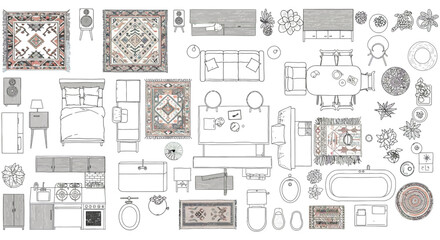 interior design layout featuring furniture arrangement and space planning for modern living offering creative solutions for home decor apartment floor plan