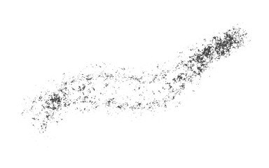 Obraz premium A pile of crushed black powder sits on a white surface, awaiting use or disposal.grunge Ash isolated on white background, texture top view