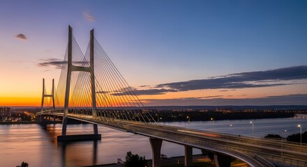 Obraz premium Modern Suspension Bridge 