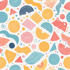 Abstract shapes patterns and colors seamless
1