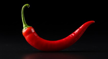 Single red chili pepper