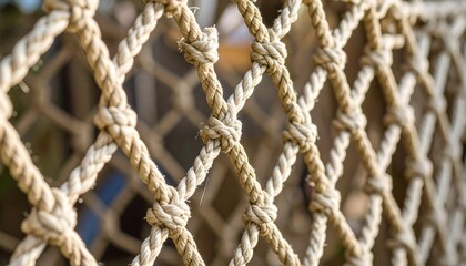 Close-up of a rope net
