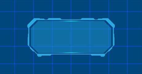 Futuristic Sci-Fi HUD Interface Elements in Blue Digital Style