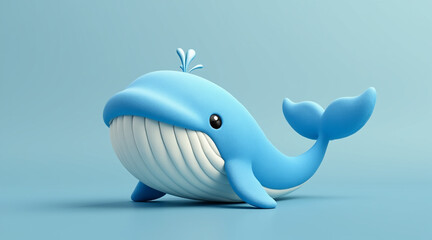 3d blue whale