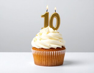 Festive birthday cupcake