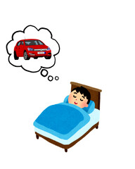 little boy sleeping on a suitcase