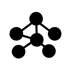 Black Node Network Graph Depicting Connections and Relationships in Data Structure