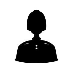 Fototapeta premium Silhouette of a British Royal Guard Soldier wearing bearskin hat isolated