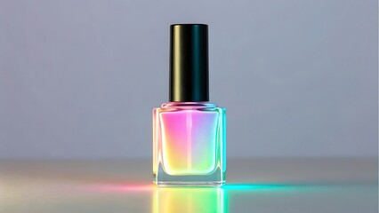 nail polish bottle glowing neon tech effects