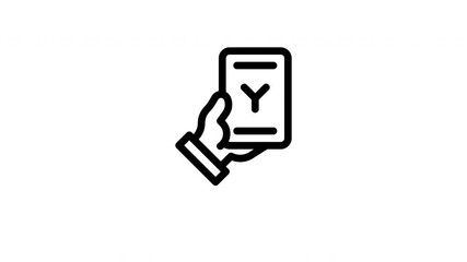 yellow card animated icon
