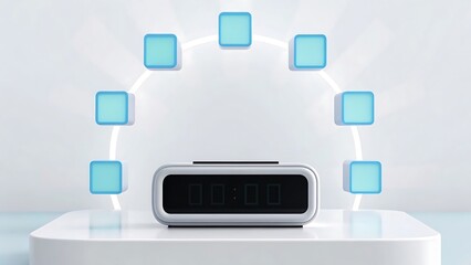 alarm clock with floating ar reminders