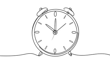 Simple line art of an alarm clock