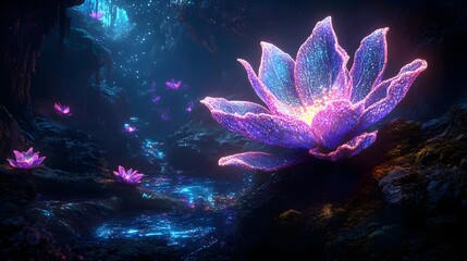 Naklejka premium Enchanting Lotus Cave
