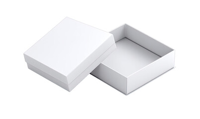 Open white square gift box (3)