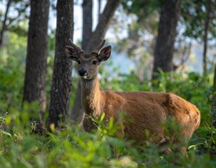 Deer in a forest