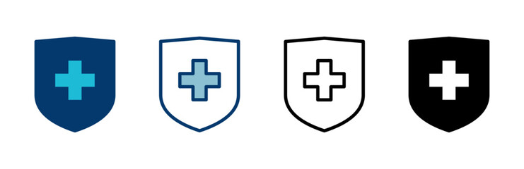 Obraz premium Health insurance icon vector isolated on white background. Insurance health document icon