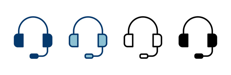 Obraz premium Headphone icon vector isolated on white background. Headphone vector icon. Call us