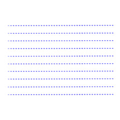 Blue writing lines.