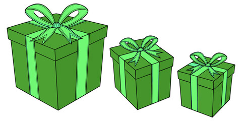 Colorfull gift box collections vactor