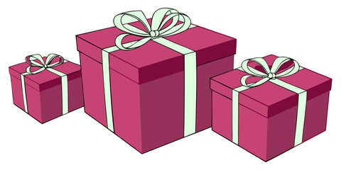 Colorfull gift box collections vactor