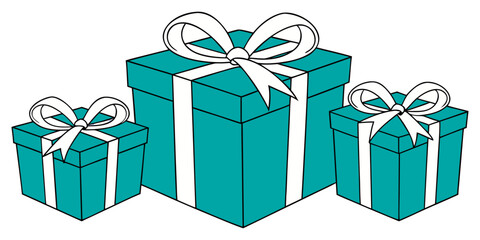 Colorfull gift box collections vactor