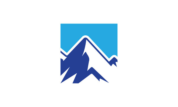 Mountain Peak Water Drop Logo