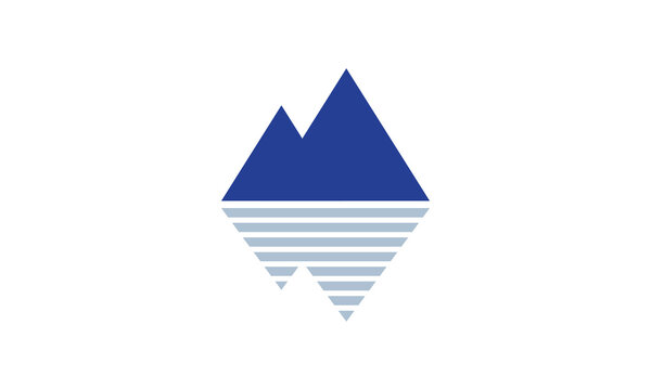 Mountain Peak Water Drop Logo