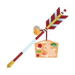 破魔矢　絵馬付き　卯年