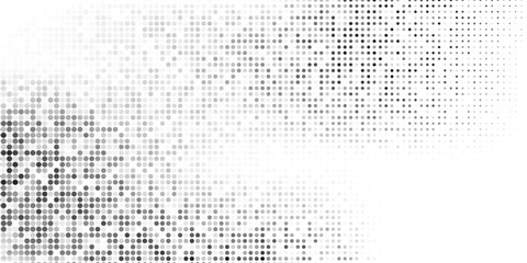 Mesh dotted halftone gradient texture. Vanishing polka dot background. Repeating dots gradation modern simple