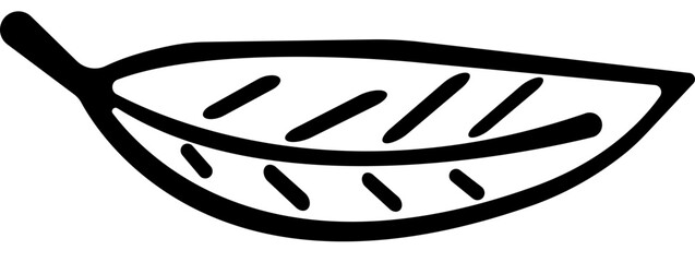 Leaves icon.Simple Black and outline leaves Silhouette Icon for Nature and Ecology Concepts.Silhouette illustrations of diverse leaf shapes on white background.