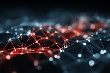 Exploring big data with advanced analytics in a digital world. High-tech network. Futuristic data mining with holographic interfaces and digital layers. Digital network. Futuristic system.