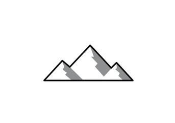 Minimalist Mountain Range Art Peak Adventure & Exploration in a Clean, Geometric Design for Nature Enthusiasts