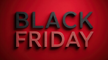 Black Friday Sale Promotion: A vibrant promotional image with bold typography, celebrating the shopping event. Ideal for marketing, advertising, and promotional materials. Generative Ai