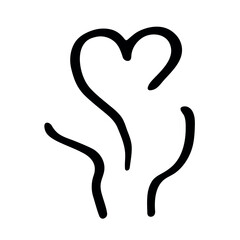 Obraz premium Hand drawn steam and smoke Steam swirls doodle Heat waves or aroma from cooking food and hot coffee, gas and fumes Single element for print, web, design, decor
