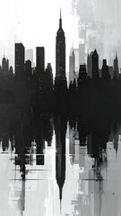 NYC Skyline Reflected