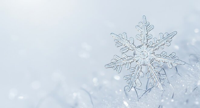 繊細な雪の結晶 輝く冬景色 柔らかな光 (Senesaina yuki no kesshou kagayaku fuyu keshiki yawarakana hikari) Translation: Delicate snowflake, shining winter scenery, soft light. AI Generated