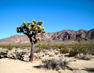 Desert landscape with Joshua tree (2)