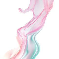 Fototapeta premium Abstract pastel pink and mint flowing fabric. Elegant, smooth, and luxurious texture.