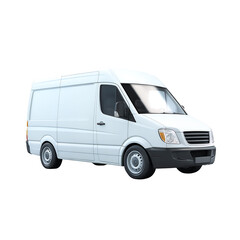 White van 3d style isolated on transparent background