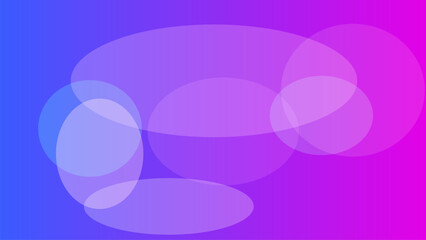 Modern Digital Art with Translucent Ovals and Colorful Background