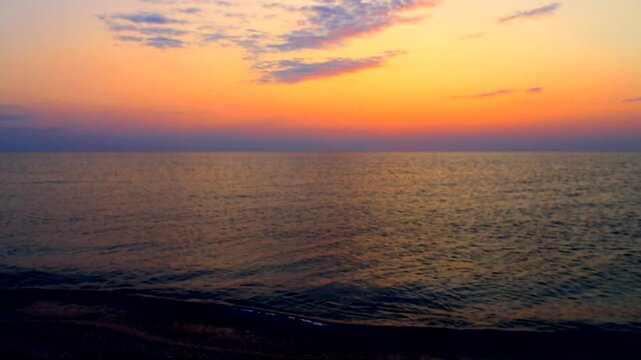 Beautiful summer sunrise over the beach