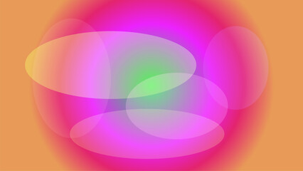 Creative Abstract Art with Glowing Ovals and Gradient Effects