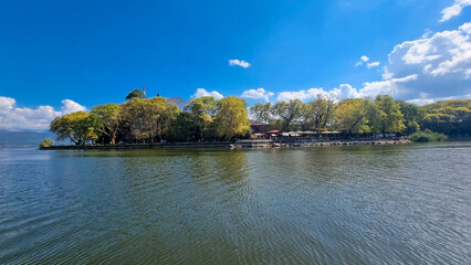 travel to ioannina city greece in autumn season