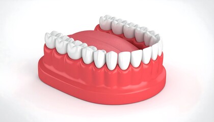 Obraz premium 3D model of human mouth and teeth