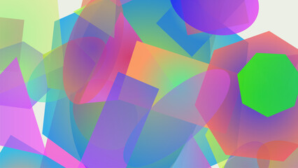 Abstract Geometric Pattern with Bright Colors and Gradients
